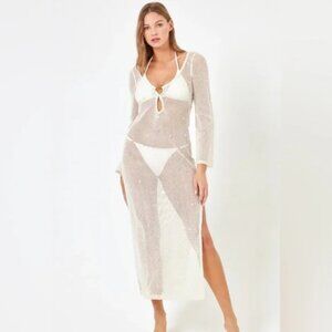 NEW L* SPACE For Anthropologie Venus Cover-Up Dress Cream Size 1X